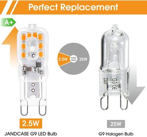 2.5W <strong>G9</strong> Capsule Bulbs Equivalent to 25W <strong>G9</strong> Non-Dimmable <strong>G9</strong> Socket Lamps for Crystal Ceiling Lights