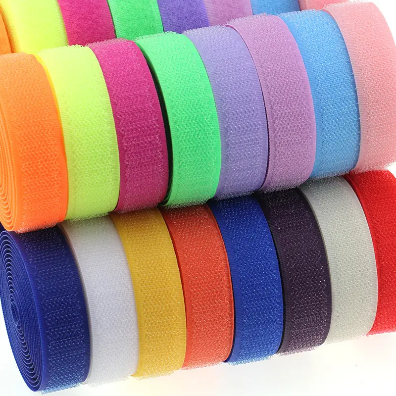 Patch Self Adhesive Hook and Loops Customized Wholesale Color 100% Nylon Hook and Loop Fabric Magic Tape Anti Slip Tape