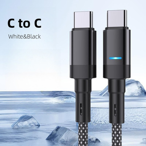 EMK çip örgülü veri kablosu göstergesi ile yeni veri kablosu işık tip-c terminali PD100w süper hızlı şarj şarj kablosu - Product Image 5