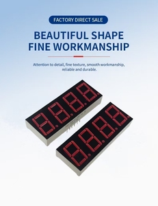 0,56-Zoll 7-Segment-Digitalanzeige 4-stellige schwarze Oberfläche Rot Vinyl Hochglanz rot Farbe für elektrische Produkte - Product Image 2