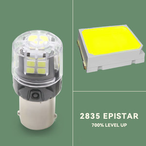 SEKO C2 L2 1157 2057 p21/5W Led ampul araba DRL dönüş sinyalleri ışıkları zikzaklı LED ampul 7528 çift renkli kırmızı Led ampuller - Product Image 5