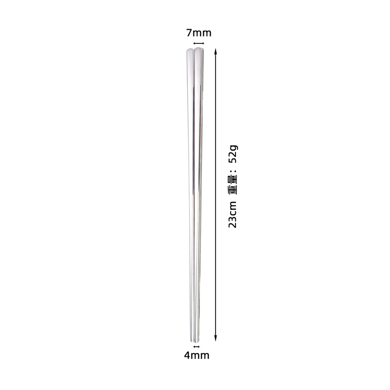Solid Flat Chopsticks (Glossy Finish)