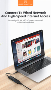 7 Port Usb C Hub tipi C Hdmi RJ45 Ethernet Usb 3.0 mikro Sd / TF kart okuyucu için Nintendo anahtarı Dongle - Product Image 5