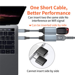 Cavi di ricarica per trasmissione dati da 0.2m da tipo c a cavo USB3.0 OTG per dispositivi elettronici telefoni cellulari tastiere mouse Laptop - Product Image 6