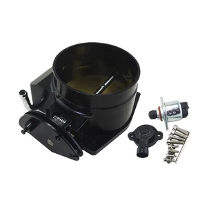 102mm Throttle Body + TPS <strong>IAC</strong> Throttle Position <strong>Sensor</strong> for LSX LS LS1 LS2 LS7 SILVER BLACK - Product Image 1