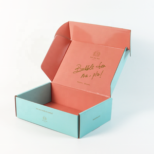 批发可回收瓦楞纸可折叠个性化定制标志印刷运输箱邮件箱 - Product Image 1