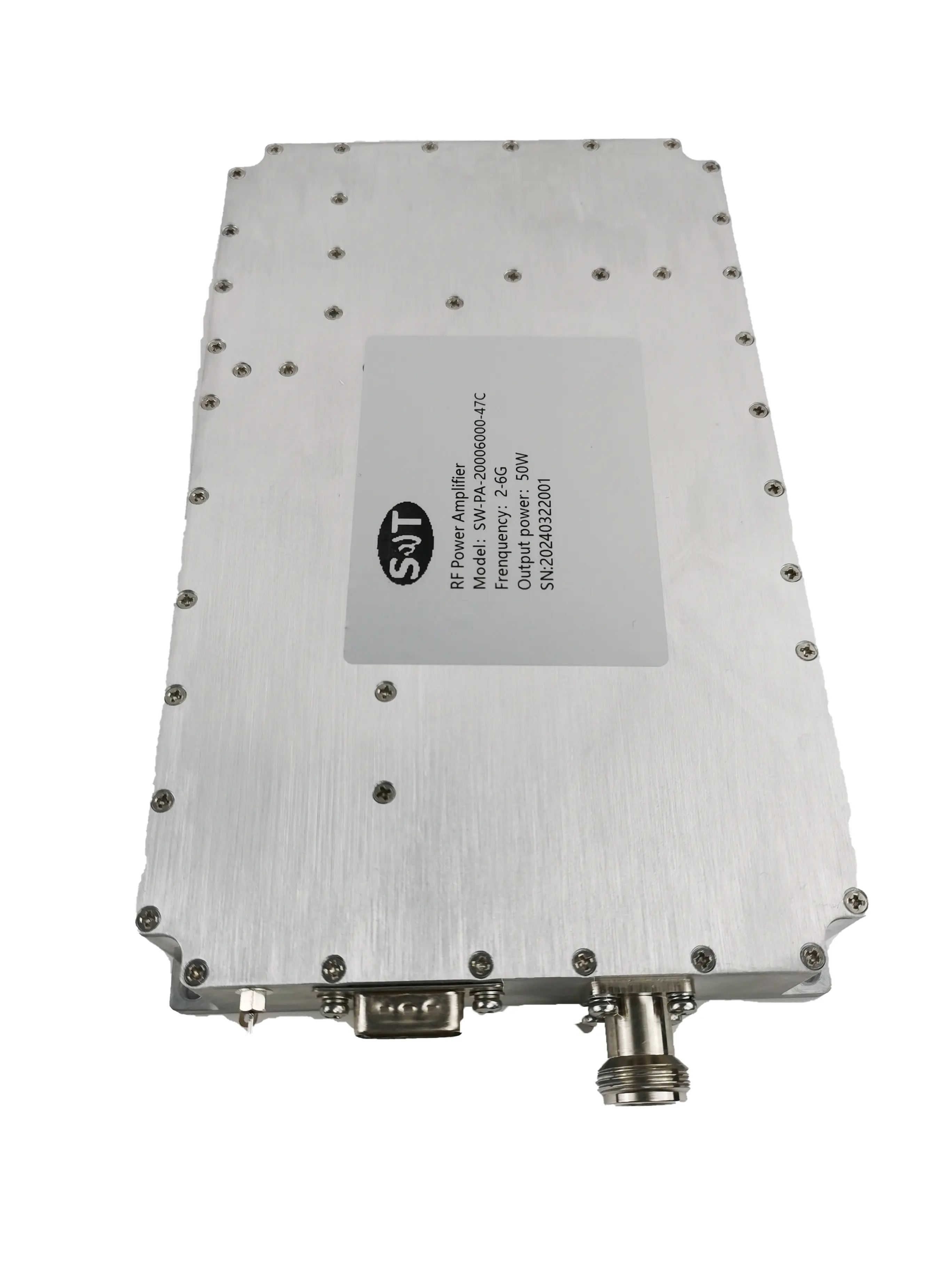 Módulo de comunicación de densidad de alta potencia Amplificador de potencia RF de 2 ~ 6GHz 50W para tecnología de radar