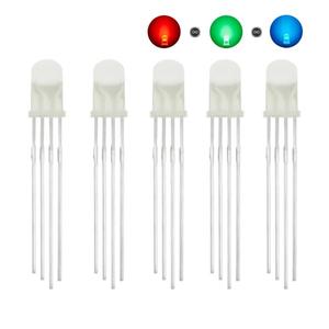 10 Stück 5mm RGB LED Gemeinsame Kathode/Gemeinsame Anode Dreifarbige Emissions dioden f5 RGB Diffuses/Transparentes Highlight - Product Image 4