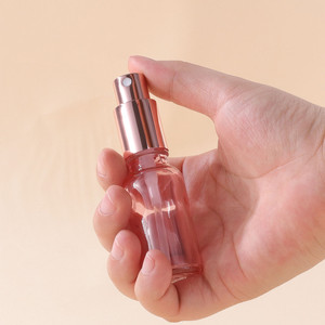 Lüks 2 Oz pembe cam sprey şişeleri 50ml ince sis Atomizer parfüm boş 30ml 10ml 100ml krem Serum şişesi damlalık sızdırmazlık - Product Image 3