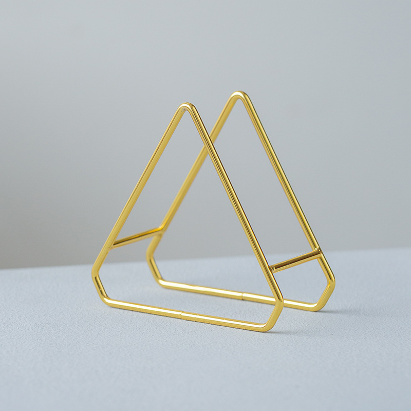 Triangular gold frame