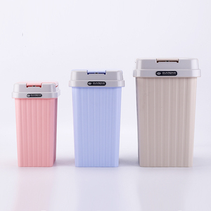 Cubo de basura rectangular para baño personalizado, cubo de basura de cocina, cubo de basura de plástico