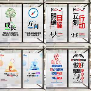 定制DIY办公窗膜装饰标语图案印花磨砂玻璃贴纸透明不透明防偷窥
