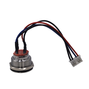 Interruttori a pulsante in metallo con chiusura momentanea a pulsante con testa piatta IP65 da 19mm (ON)-OFF con Led DC3V - Product Image 3