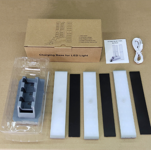 Ultra parlak 3 paket LED dolap ışığı kablosuz uzaktan kumanda şarj edilebilir dokunun itme sensörü anahtarı yatak odası uygulaması için - Product Image 5