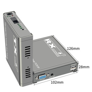 VGA KVM光纤交换机扩展器20公里，超过TCP IP LC SC光纤USB 2.0 KVM共享键盘鼠标交换机，用于PS4 DVD监视器 - Product Image 5