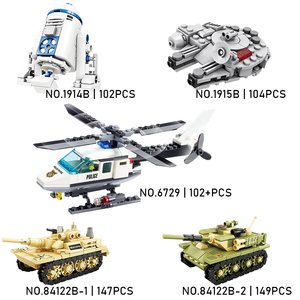 ตัวต่อพลาสติก1915B ขนาดเล็ก104ชิ้นทำจากอิฐบล็อกก่อสร้างมิลเลนเนียมฟอลคอนตัวต่อของเล่นของขวัญสำหรับเด็ก - Product Image 6