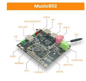 Music802 AR9331 modulo Open WRT scheda di sviluppo Open Source 5V moduli WiFi UART/I2S/SPI/I2C/GPIO Antenna Micro USB Ma - Product Image 4