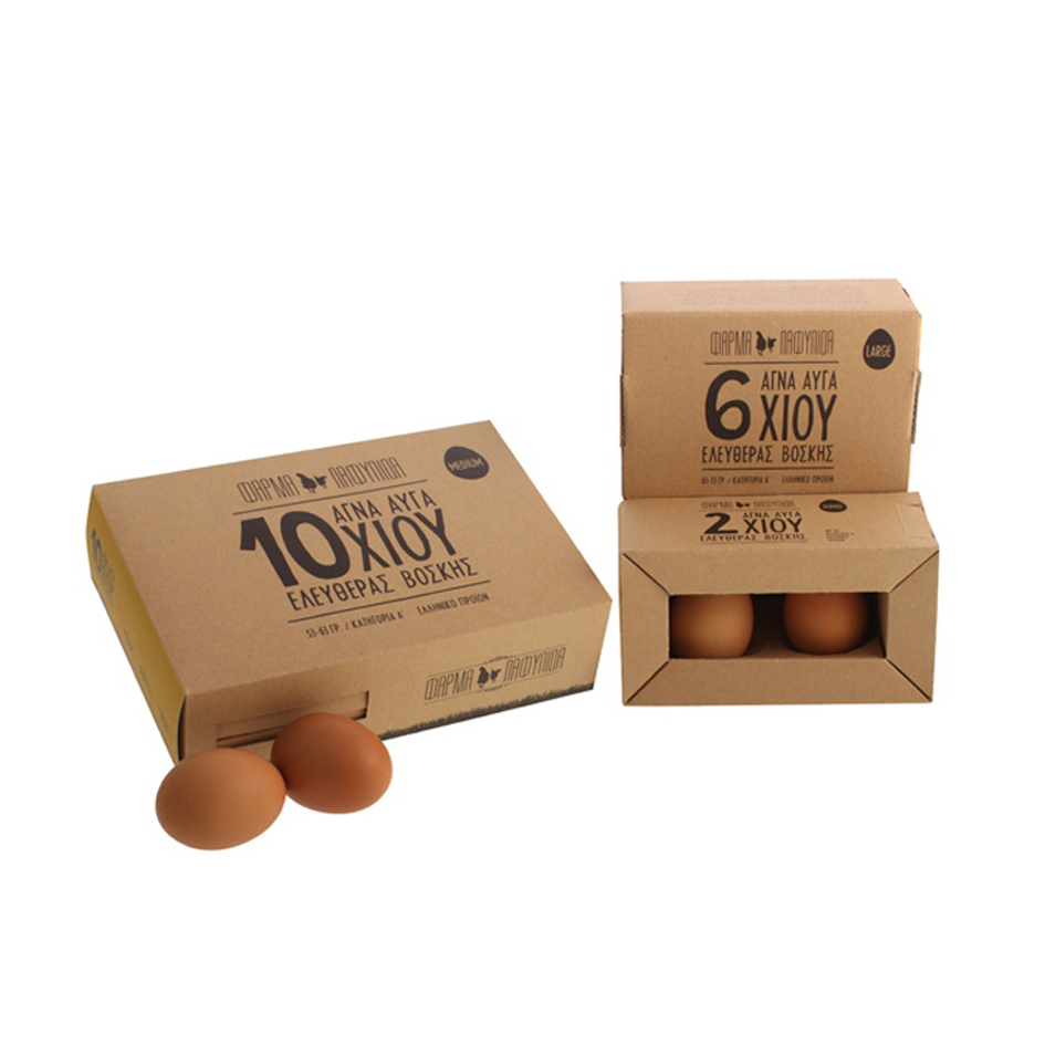 Boîte en carton ondulé pour emballage d'œufs
