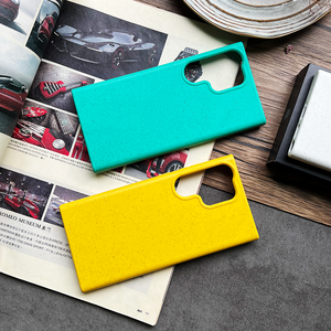 Buğday samanı biyoçözünür malzeme telefon Samsung kılıfı Galaxy s24 ultra s23 artı s22 s21 s20 sarı yumuşak TPU kabuk düşmek - Product Image 2