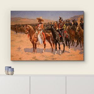 The Mexican Major (1889) (The Wild West or the Troops) by Frederic <strong>Remington</strong> Canvas Print Wall <strong>Art</strong> Famous Painting Reproduction