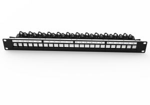 Enmane 1U 24端口网络FTP UTP RJ45接线板，带可拆卸后杆 - Product Image 5