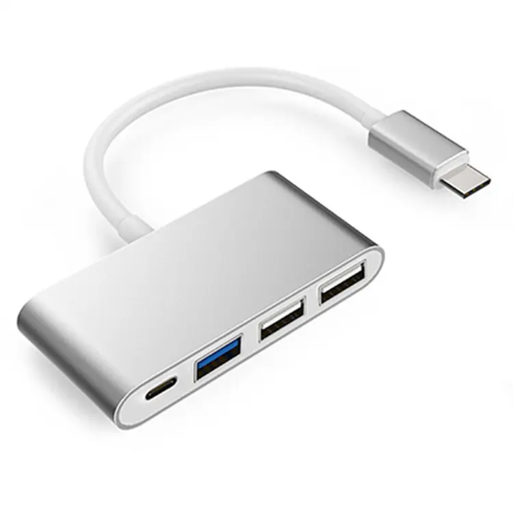 4 في 1 USB C Hub مع PD + USB 3.0 + 2 * USB 2.0 لـ 2020-2016 MacBook Pro 13/15/16,Mac Multiport شحن وتوصيل محول