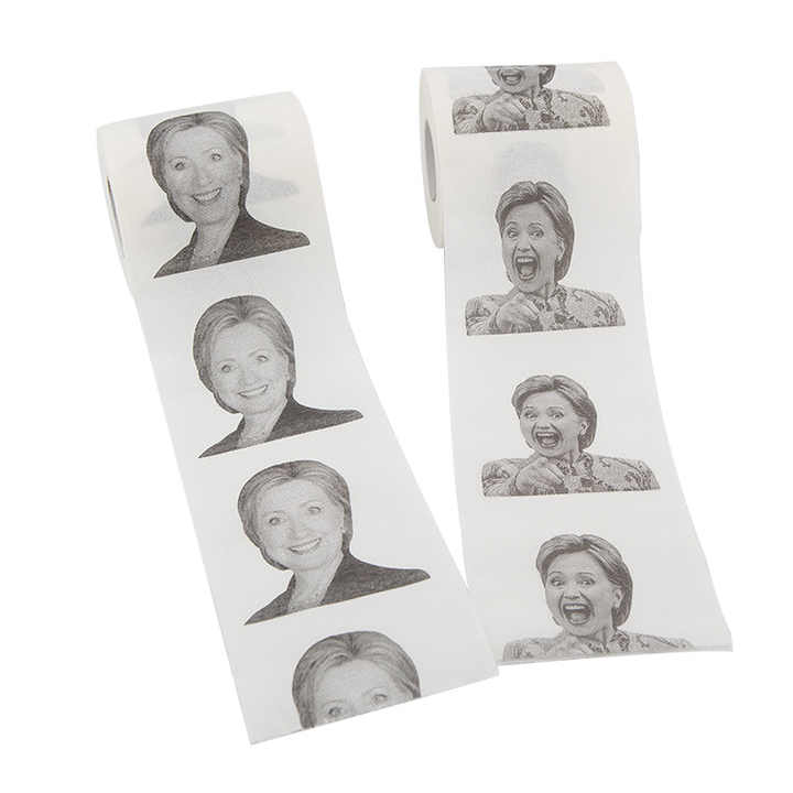 Hot Sale 2 Ply Funny Political Gag Gift Toilet Paper Premium Hillary Toilet Tissue Paper