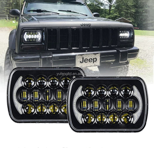 7x6インチLEDヘッドライト50Wハイロービーム長方形LEDライト、DRL機能付きターンシグナルジープラングラー用スクエアヘッドランプ - Product Image 6