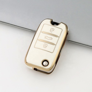 Gold Edge <strong>Key</strong> Fob Cover Fit for Roewe RX5 <strong>MG</strong> <strong>ZS</strong> GT GS 350 360 750 W5 Class Accessories Soft TPU Protection Car Case Shell - Product Image 2