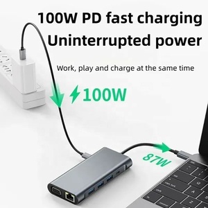 Xput Multi Function 11 in 1 USB C Hub Type C to USB 3.0 Multi Dock Station with Gigabit Ethernet for <strong>Computer</strong> and Mobile Phone - Product Image 6