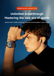 2025 più recente orologio intelligente impermeabile bt 2 in 1 multi funzioni tws smart watch con auricolari senza fili auricolare - Product Image 3