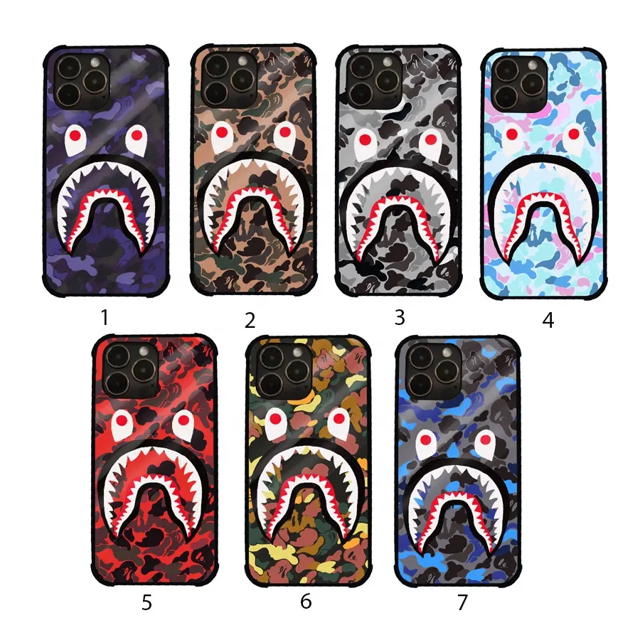 Чехлы для телефонов с изображением акулы рот для iPhone 14 Pro Max 13 12 11 текстурные противоударные Нескользящие полноразмерные Чехлы для мобильных телефонов