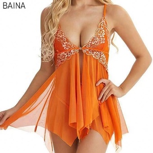 Châu Âu Mỹ Sexy Lưới treo đồ lót cho phụ nữ bán buôn Spandex đồ ngủ phù hợp với mỏng khuôn mẫu - Product Image 2