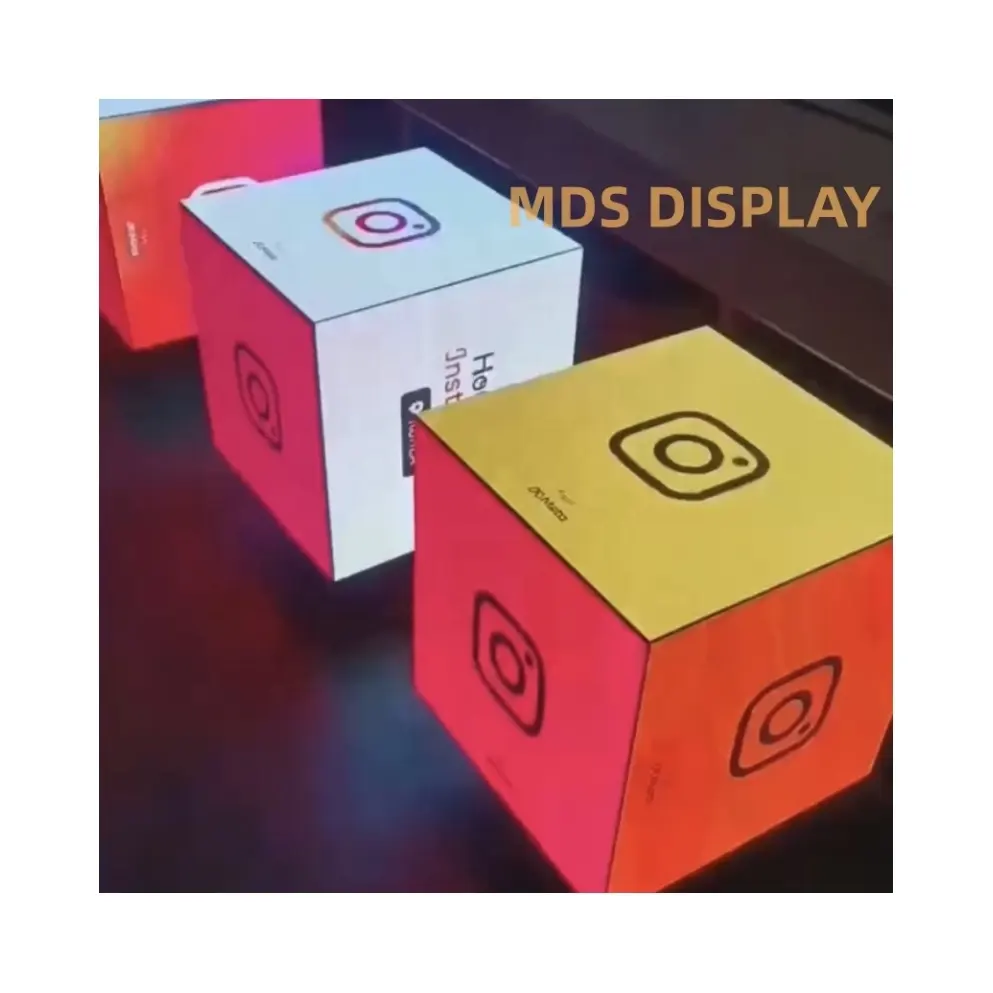 شاشة عرض ليد متعددة الجوانب خارجية MDS PH2.5 تصميم جديد بألوان كاملة شاشة عرض ثلاثية الأبعاد شاشة عرض مكعب سحري مسرح بلازا فيديو Scr