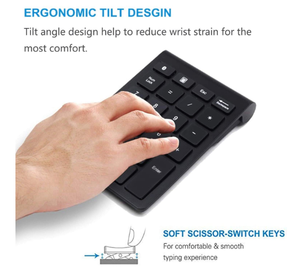 Luetooth-teclado inalámbrico de 22 teclas, periférico umérico de 5,0 Npara inventario de contabilidad financiera, ordenador