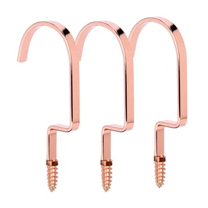 Móc kim loại phẳng bằng vàng hồng thân thiện với môi trường cao cấp cho các phụ kiện treo với các tùy chọn tùy chỉnh để treo quần áo hoặc các mặt hàng - Product Image 2