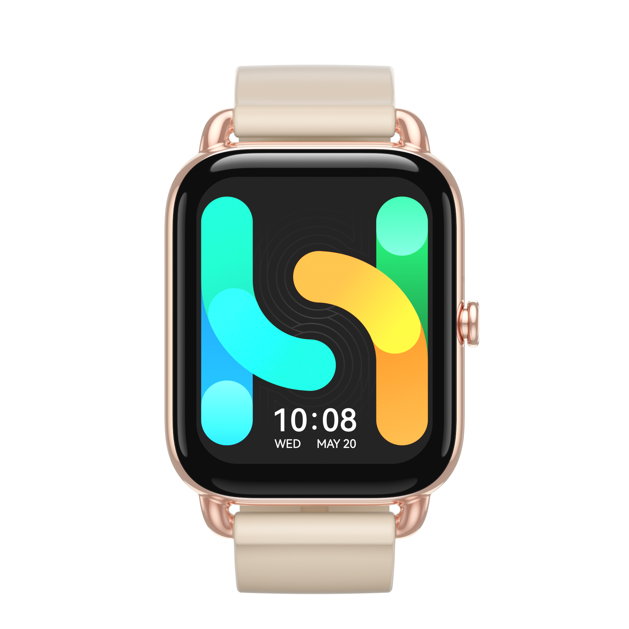 Bracelet en silicone doré