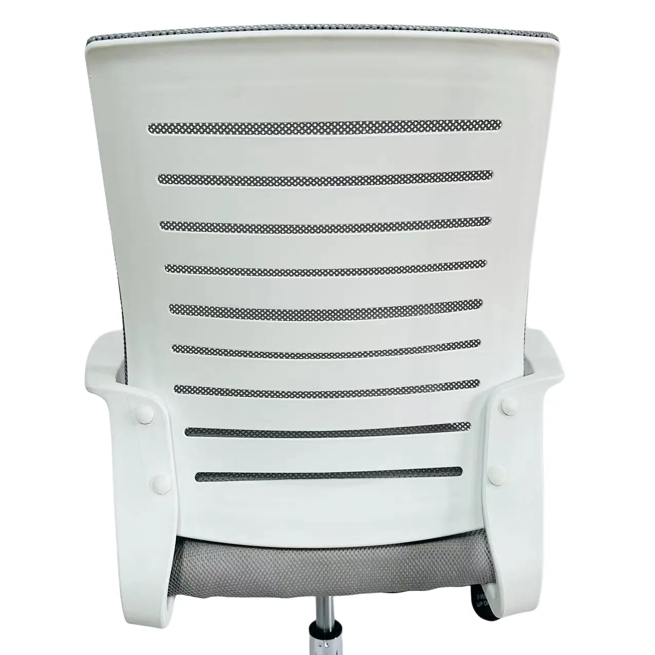 Cadeira ergonômica para escritório em casa, tecido de malha de couro PU PP de plástico, com pernas de metal e ferro dourado, com braço giratório, ideal para escritório