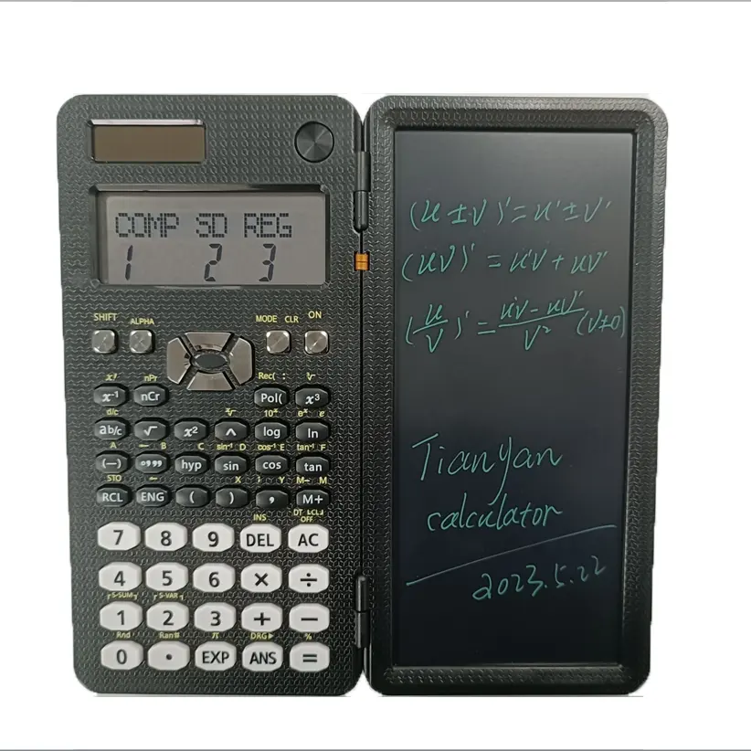 Bloc de notas, tableta portátil electrónica, calculadora, pantalla LCD, tablero de escritura, calculadora, 240 funciones, uso de oficina para estudiantes