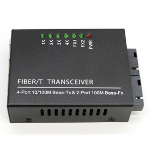 BYXGD 100M 2F4E光ファイバーコンバータイーサネットメディアコンバータ4 RJ45ポート1310nm/1550nm機器用 - Product Image 2