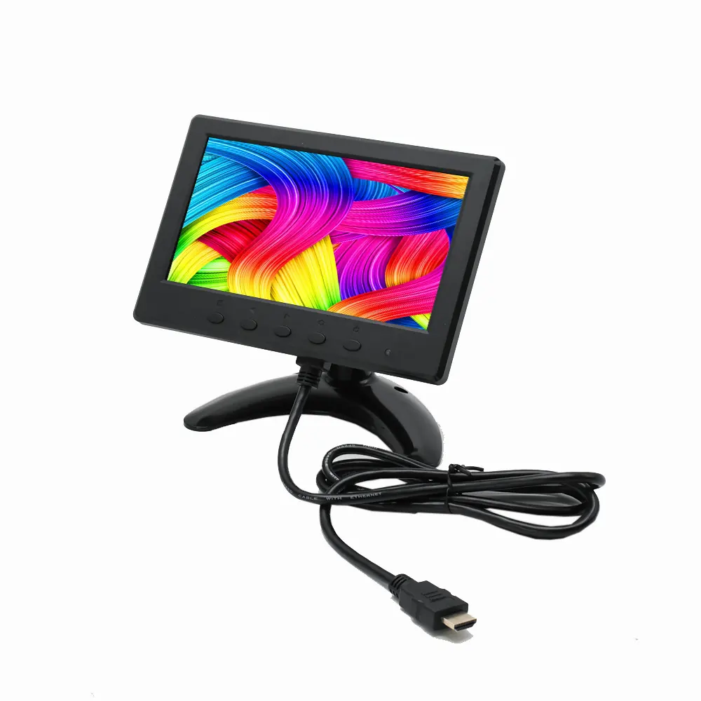 Supplier Lcd Led 7 Inch Monitor Mini Small HDMI VGA AV BNC Interface Car 7 inch HD Desktop Small Monitor for Camera/Bus