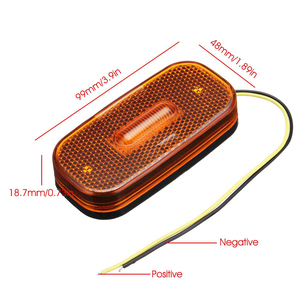 Trailer Marker 2 <strong>LED</strong> Light for RV Camper <strong>Led</strong> Side Marker Clearance Light Amber Lighting <strong>12</strong> <strong>Volt</strong> 3.9inch Surface Mount - Product Image 2
