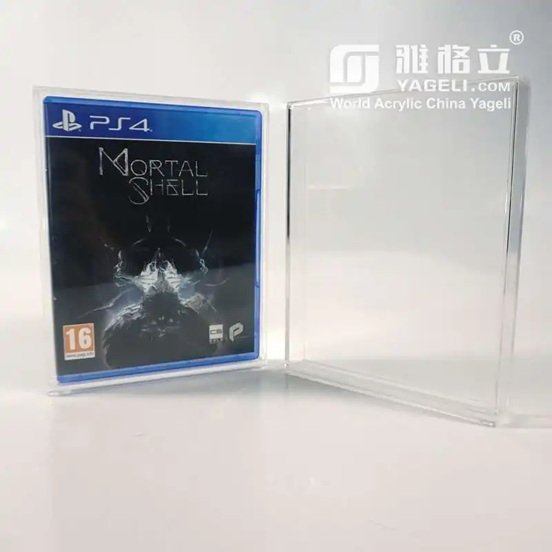 Taille personnalisée, vente en gros, transparent, personnalisé, acrylique, PlayStation ps1 ps2 ps3 ps4 ps5, vitrine de jeu vidéo