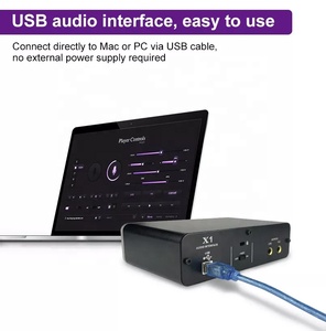 Tarjeta de sonido Usb profesional interfaz de Audio estudio de grabación 2 en 2 salidas con fuente de alimentación de 48V para cantar por ordenador
