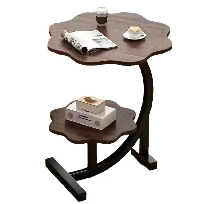 Toptan kapalı dikdörtgen kahve yan tepsi masa ev oturma odası mobilya için tasarım ile