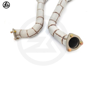 Porsche 718 GT4/Spyder/GTS 4.0L 2020- Exhaust Over Axle Link Pipes Sport Catalytic Downpipes <strong>Headers</strong> - Product Image 5