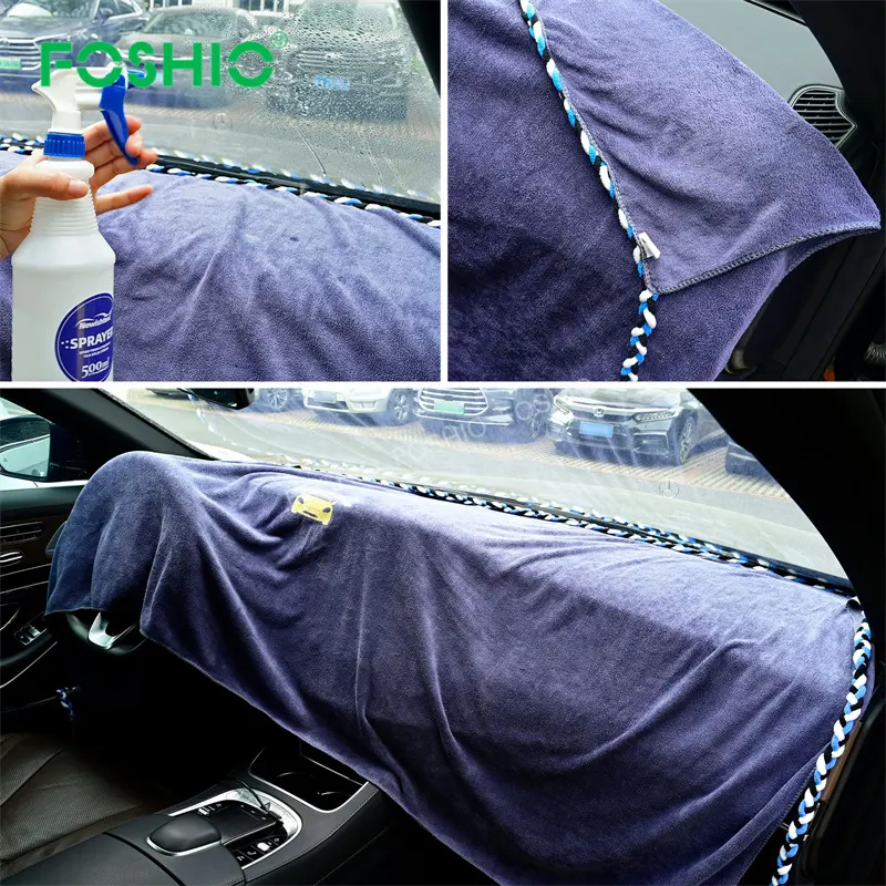 Foshio-Herramienta de envoltura de tinte de ventana, absorbente de agua, personalizada, cubierta de tablero de coche con cuerda de remojo