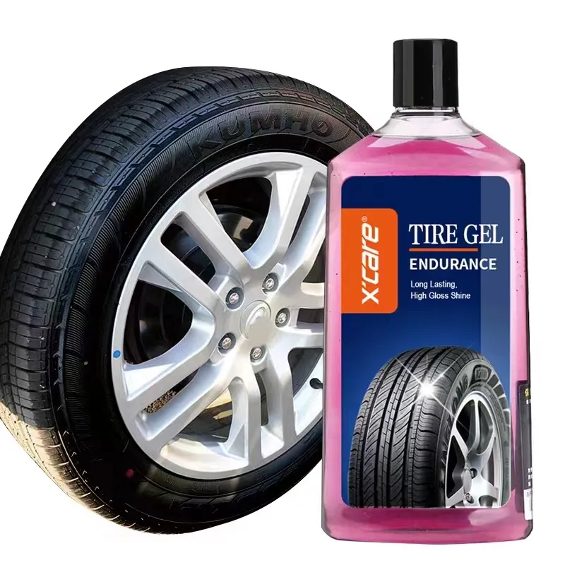 2023 Hecho en China Buena calidad Producto para el cuidado del automóvil Look Wet Tire Gloss Gel 500ml