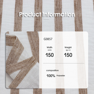 Giao Hàng Nhanh 150Gsm Linen Cái Nhìn Áo Sơ Mi Vải 100% Polyester Sợi Nhuộm Hiệu Quả Nhăn Sọc Dệt Vải Cho Mùa Xuân Quần Áo - Product Image 2