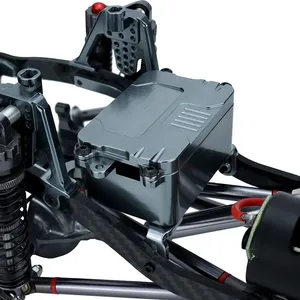 Metall ausrüstung sbox Radio empfänger box für Axial SCX10 RC Track Car Frame Chassis Kit Upgrade-Zubehör - Product Image 6